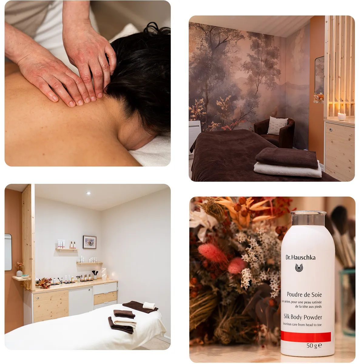 Poudre de soie institut de beauté Dr. Hauschka et Drainage lymphatique Dr. Vodder à Chambery